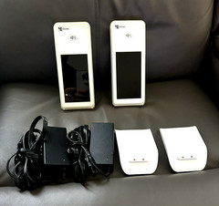 Clover Flex 2 White POS – Lot of 2 – Factory Reset – Protective Grip Case