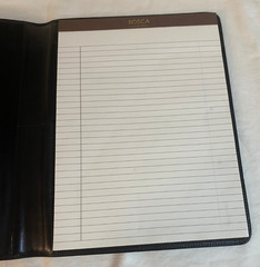 Bosca Old Leather Writing Pad Portfolio Black 922-59 MSRP $225 NWT Monogram JJW