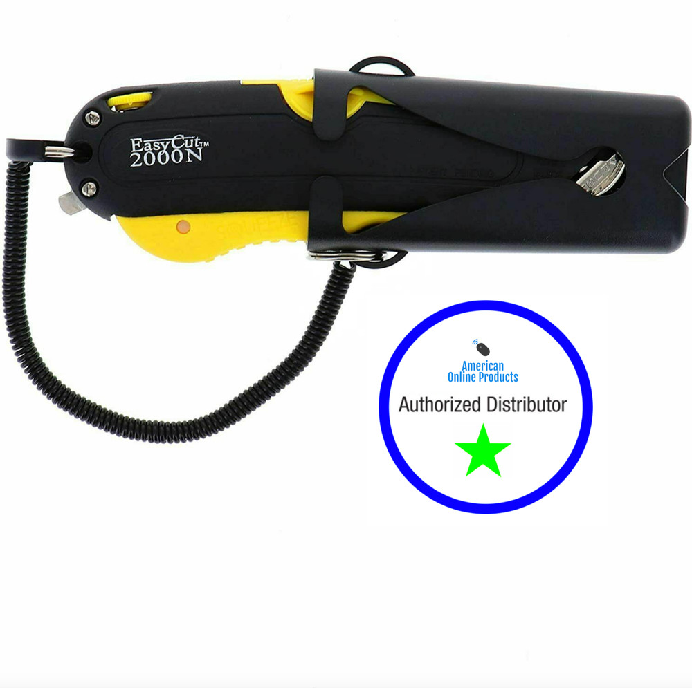 NEW Warehouse Employee EASYCUT safety box cutter knife with holster lanyard