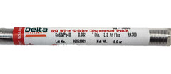 (5x) Qualitek Delta 50-3000 – 60/40 Tin/Lead Rosin – 0.032″ Dia – RA Core Solder