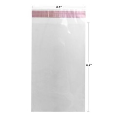 UOFFICE Clear Resealable Cellophane Bags 3.1″ x 4.7″ 1.2 Mil