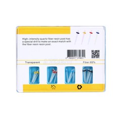 AAA Dental Endo Fiber Posts Resin High-intensity Screw Thread Glass & 4 Drills