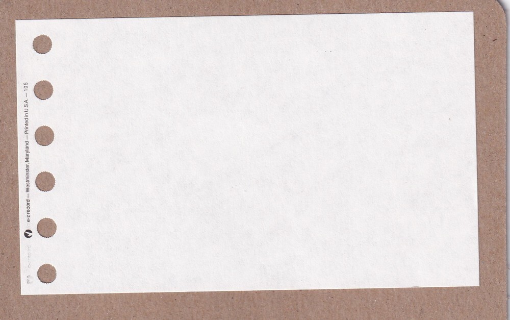 EZ Record brand Item No. 105 – 3″ X5″ Blank form – New – 50 per pack