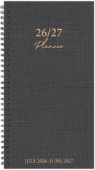 Graphite Grid AY July 2026-June 2027 3.5″ x 6.5″ Softcover Weekly Spiral Planner