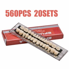 560pc 20Sets Denture 23# Shade A2 Acrylic Resin Teeth Upper Lower Dental NEW