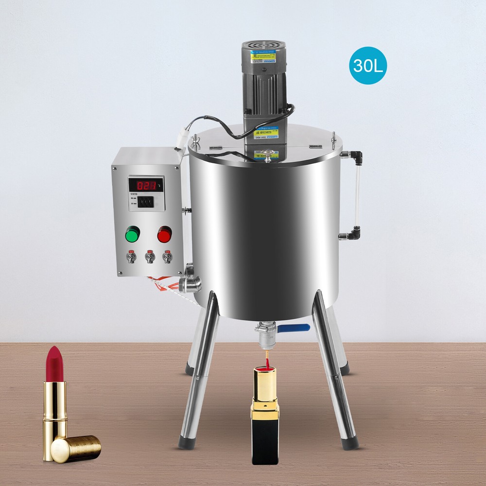 8 Gallon Heating Mixing Filling Machine 30L Stirring Tank Lipstick Paste Filler