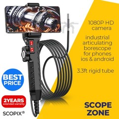 BestPrice Endoscope 2-Way 360° Inspection Camera Articulating Borescope Rigid