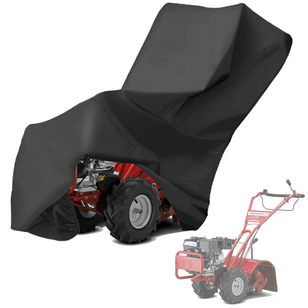 YHINGG Gas Rototiller Cover Waterproof Oxford Cloth Rear Tine Tiller Black