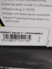 Jobe Valves 1 inch -TPVC0100DLT Topaz Trough Valve