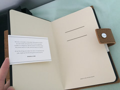 Magna Shinola Detroit Lined Blank Pages Leather Journal Portofilio + Gift Box