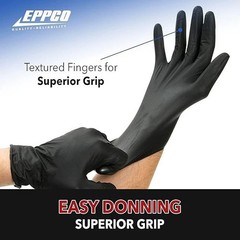 Grease Bully Nitrile Gloves – 6MIL – Black – 1 Box – 100 Count – M-XL