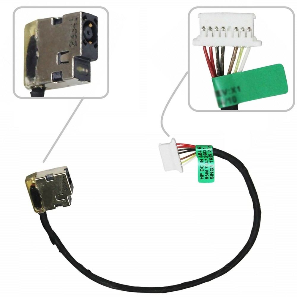 DC POWER JACK CHARGING PORT CABLE for HP 240 250 255 G4 G5 CBL00672-0100 #