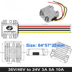 DC 36V/48V to DC 24V 3A 5A 10A 30A 40A 60A 85A 100A Step Down voltage Converter