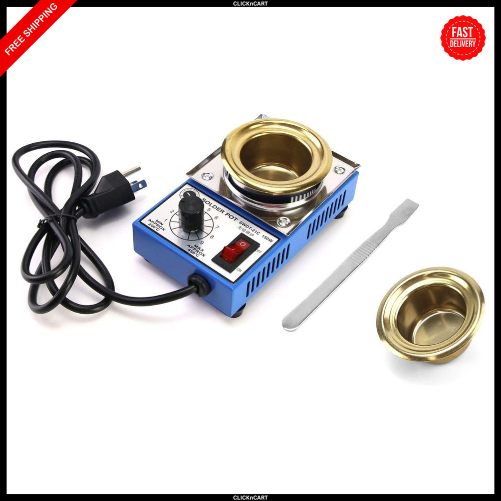Solder Pot, 150W 110V, 50Mm Soldering Bath Titanium Plate, Capacity 500G 200-450