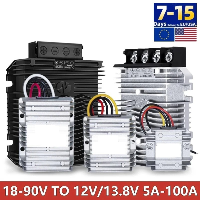 DC DC Converter 24V 36V 48V 60V 72V To 12V/13.8V Step Down Voltage Reducer