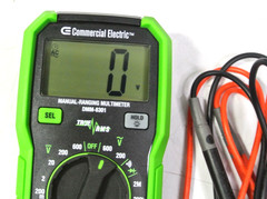 Commercial Electric 1011 112 432 (DMM-8301) 600V RMS Ranging Digital Multimeter