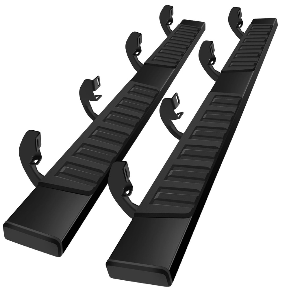 Black OE Style Side Step Running Boards Ford F-150 Crew Cab 04-14 4Dr 6in Step