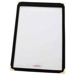 Winco Single Menu Cover, 8.5-Inch x 5.5-Inch, Black, 5 Pack!