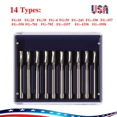 10-100pcs Dental Round Carbide Tungsten FG RA Burs For High Speed Handpiece to