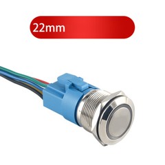 12/16/19/22mm Waterproof Momentary / Latching LED Push Button Switch Metal 3~24V