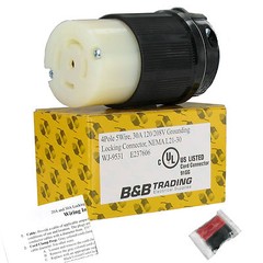 NEMA L21-30 Female Connector 30A 3Ø Y 120/208V 4P 5W Grounding L21-30R OLYM