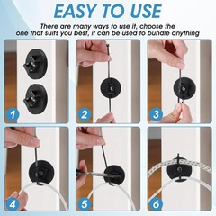 60 Pieces Magnetic Zip Tie Mount Multipurpose Cable Holder Magnets Bases