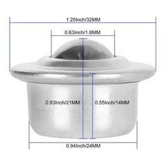 16PCS 5/8 Inch Stainless Steel Ball Transfer Bearing Casters Universal Base …