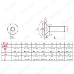 Black 316 Stainless Steel Torx Socket Countersunk Head Screws M3 M4 M5 M6 M8