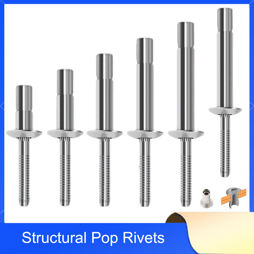 Structural Pop Rivets Dome Head Steel Monobolt Breakstem Fasteners 4.8mm 6.4mm