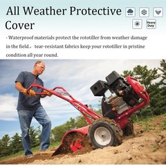 YHINGG Gas Rototiller Cover Waterproof Oxford Cloth Rear Tine Tiller Black