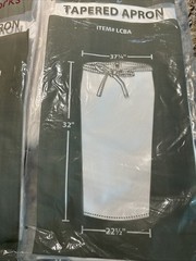 Tapered Aprons Set Of 2 White Chef Works LCBA Polycotton Reversible Durable NWT
