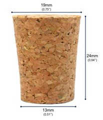 10PK Cork Stoppers, Size #6 – Tapered Shape – Eisco Labs