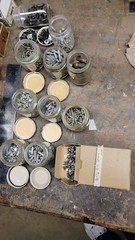 50 POUNDS OF ASSORTED TINNERS RIVETS AND OTHERS. TAKE THEM ALL.