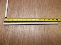 (Qty.2) 3/8″ Dia. X 12″ Long Fibergrate Dynaform Fiberglass Rod Round Stock