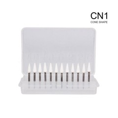 Dental White Polishing Stone Flame Cone Round/Ceramic Diamond Grinding Burr Bur