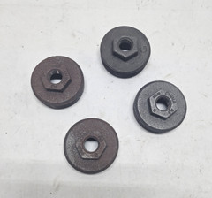 Black Malleable Iron Threaded Reducer Hex Bushing 2″ MNPT x 3/8″ FNPT (Lot of 4)