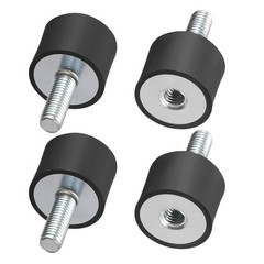 4PACK M6 Thread Male Female Rubber Mounts Home Vibration Isolators 20x15mm