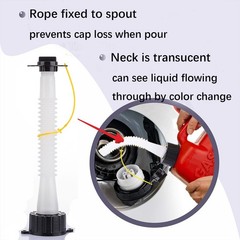 Gas Can Spout Replacement Kit with Flexible Pour Nozzle Coarse and Fine Threa…