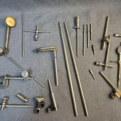 Vintage Starrett No.196 Dial Test Indicator Machinist Tool Set Made In USA Steel