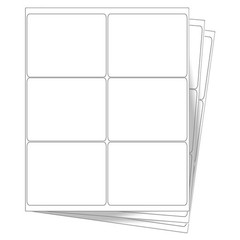 6000 4″ x 3 1/3″ Laser Ink Jet Address Shipping Self Adhesive Labels 6 per sheet