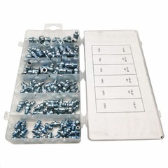 US110Pc Hydraulic Grease Assortment Lube Lubrication Assorted Zerk Straight90/45