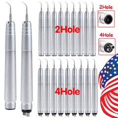 Dental Ultrasonic Air Scaler Handpiece 2/4Hole Oral Hygienist 3 Tips G1 G2 G4
