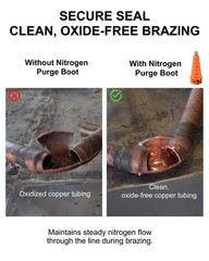 Hands-Free Low-Pressure Nitrogen Purge Tool for HVAC Brazing, O-Ring Seals, 1/4″