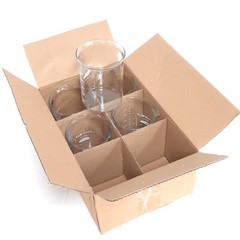 Lot of 5 VWR 10754-956 Low Form Glass Beakers, 20oz/600ml, 50-500ml Graduation