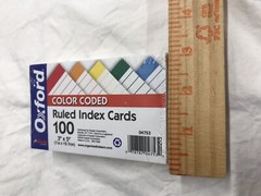 NEW SEALED Oxford Color Coded Ruled Index Cards 3 x 5 #04753