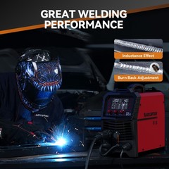 2026 ARCCAPTAIN 200A MIG Welder 110V/220V Gas/Gasless Flux Core Stick Lift Tig