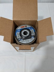 CGW Flap Disc: 4-1/2″ Dia, 7/8″ Hole, 60 Grit, ZA, Type 27 Box of 10 42344