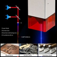 10W Laser Module With Air Assist For CNC Router Machine Engraving Cutting Tool