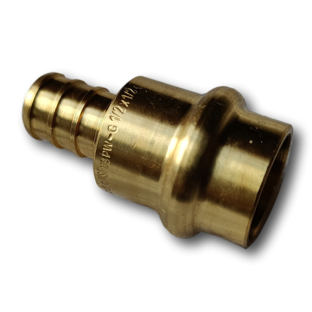 10 Pieces 1/2″ Press x Pex Coupling, 1/2″ Press Fit coupling, Lead Free Brass
