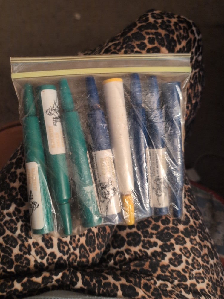 Black feet Indian Marker Blue Green Yellow Lot Of 8 Brand New